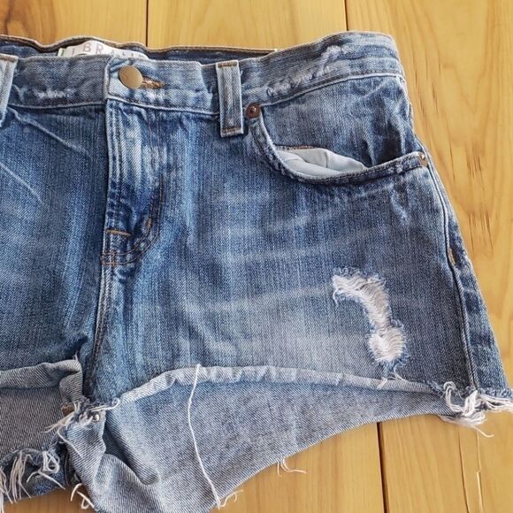 J BRAND DISTRESSED CUT-OFF JEAN SHORTS - Picture 3 of 8